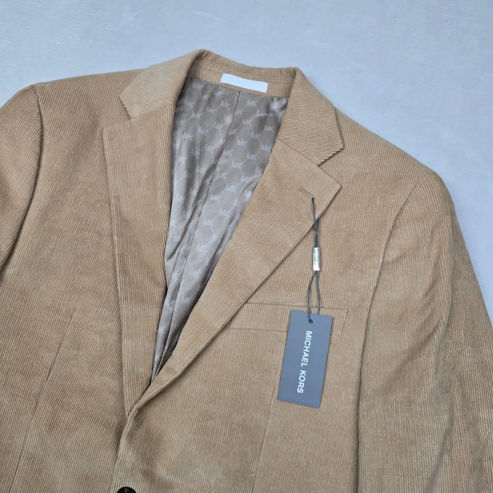 Michael Kors Corduroy Sport Coat Mens 38R‎ 38 Camel Tan Classic Fit $295